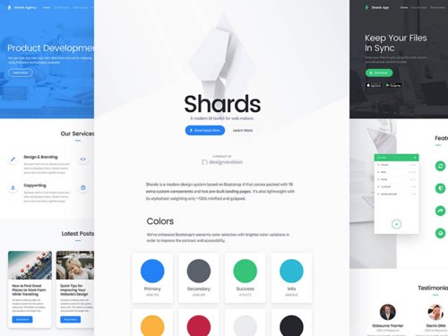 时尚 Bootstrap 4 主题：Shards（轻量级）