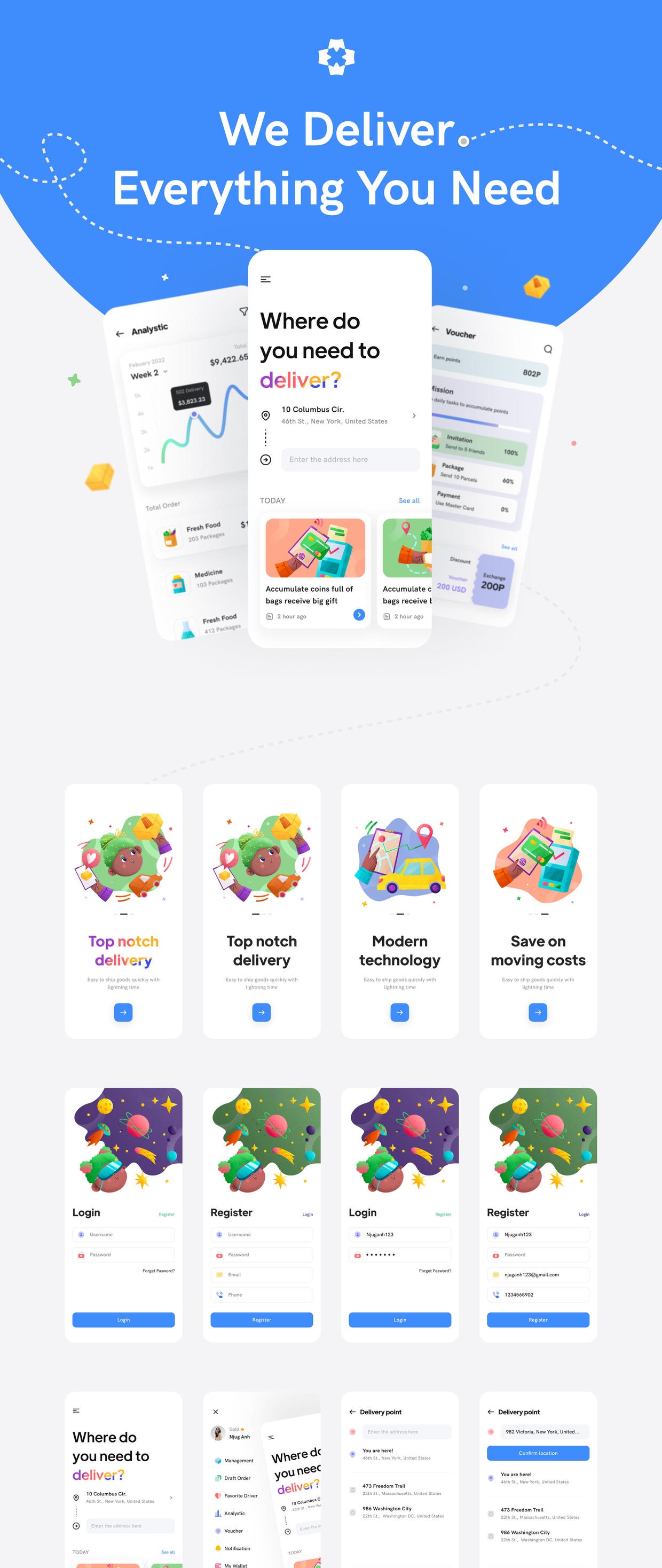 【853】快递/物流应用程序:iOS用户界面UI套件