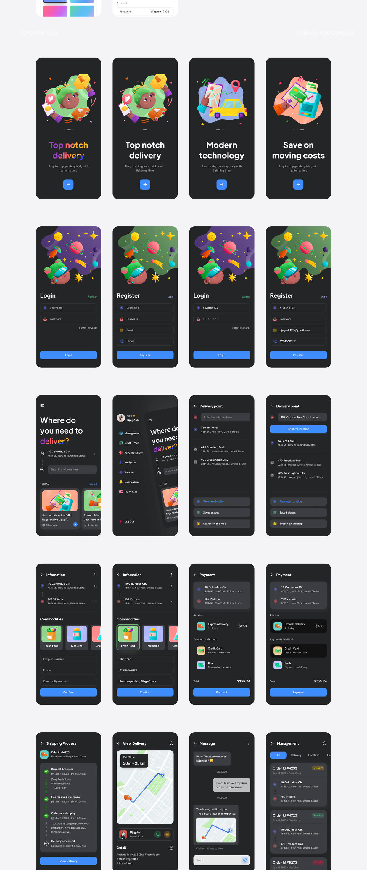 【853】快递/物流应用程序:iOS用户界面UI套件