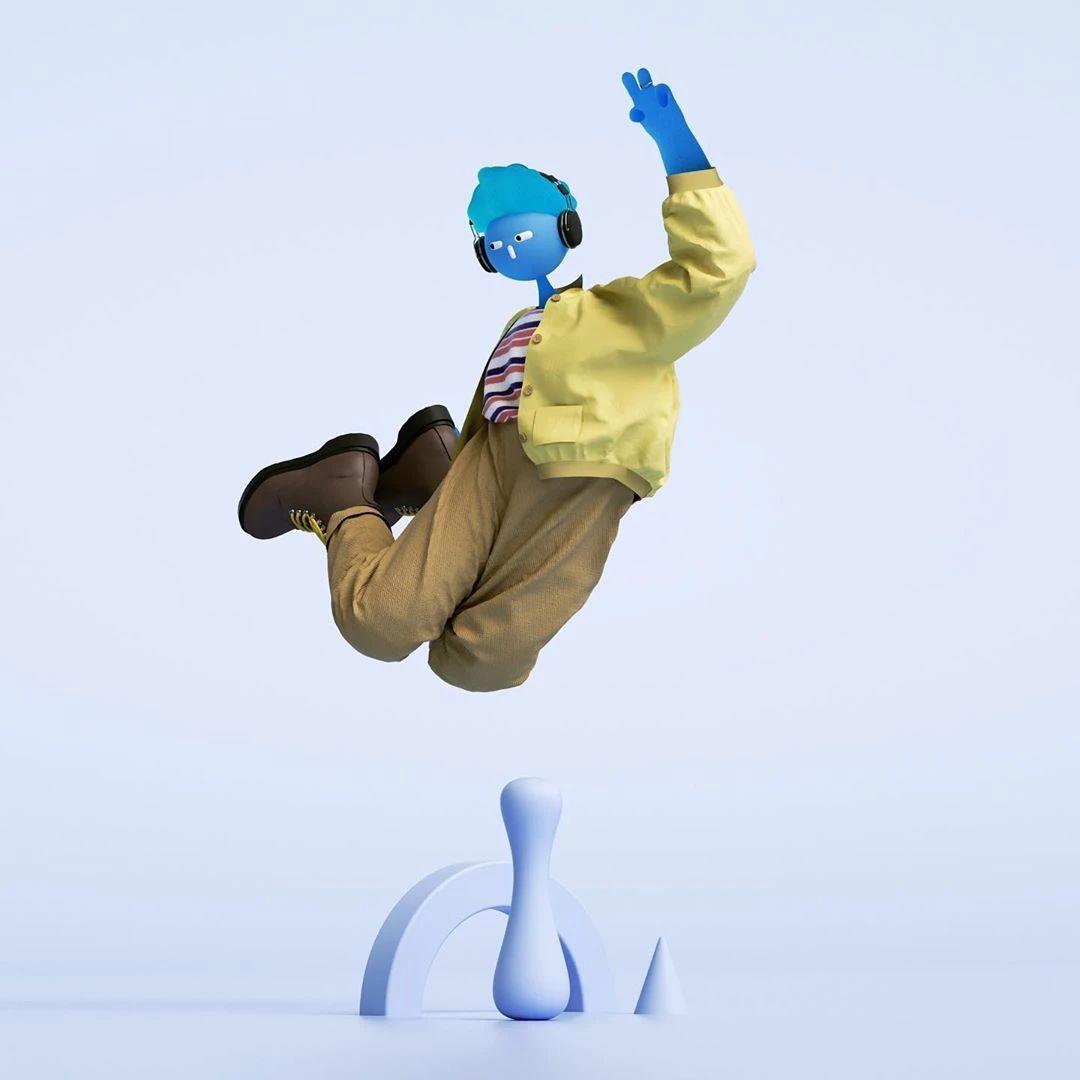 Cabeza Patata情侣设计师强强联手：女生平面插画，男生3D设计