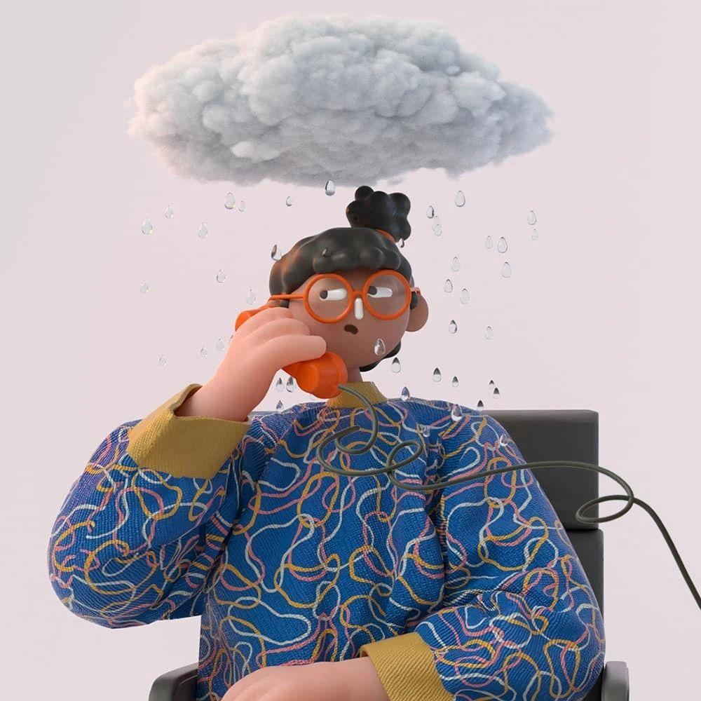 Cabeza Patata情侣设计师强强联手：女生平面插画，男生3D设计