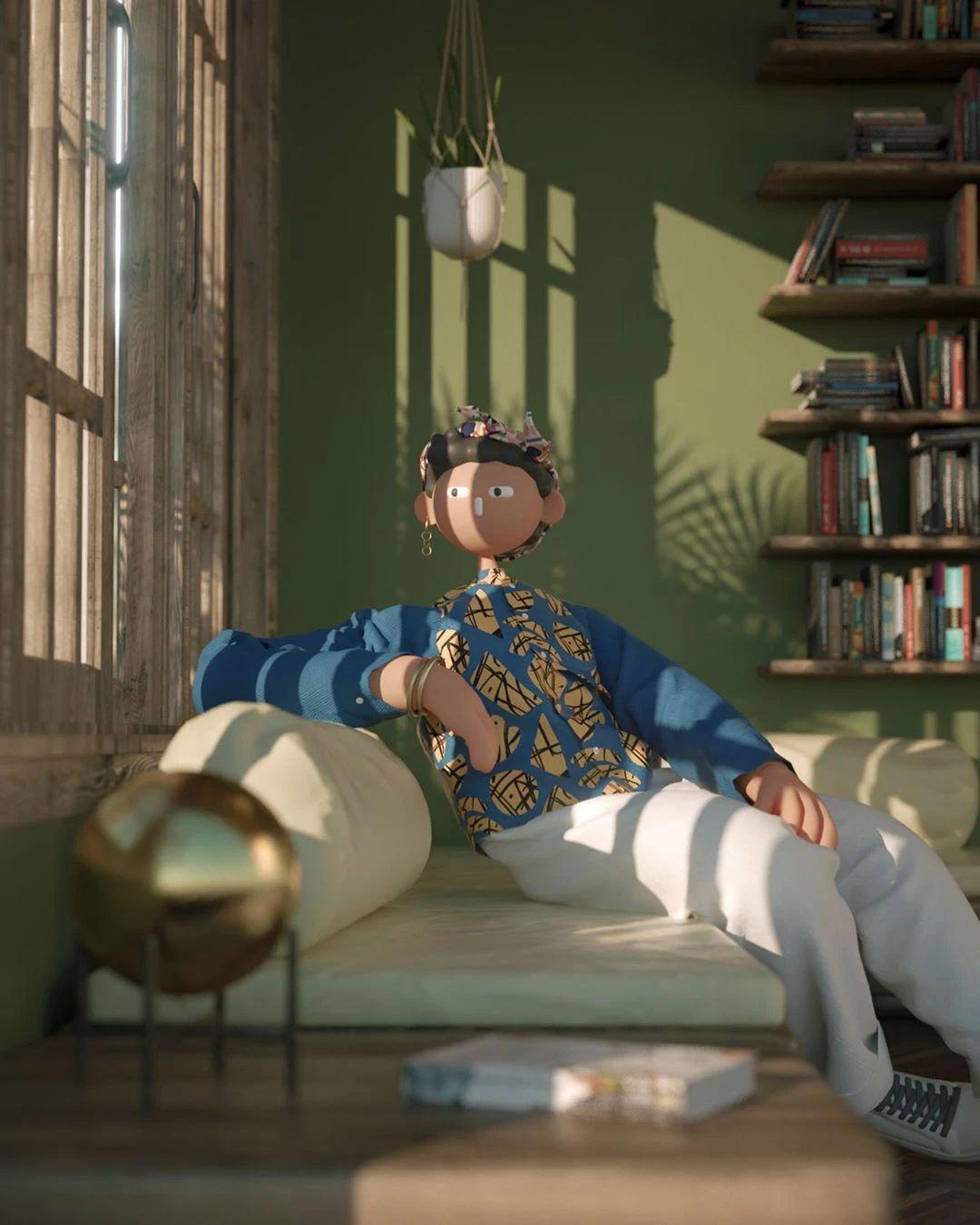 Cabeza Patata情侣设计师强强联手：女生平面插画，男生3D设计