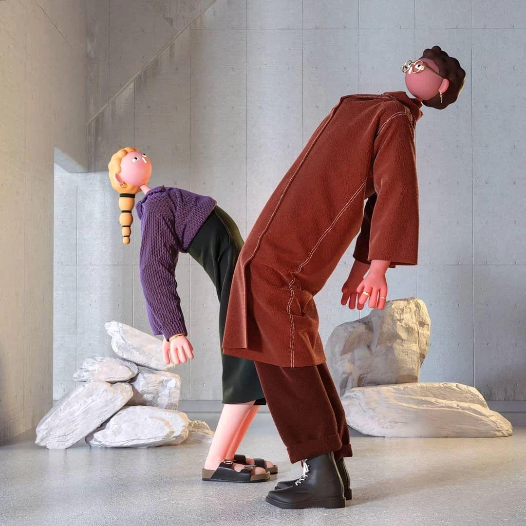 Cabeza Patata情侣设计师强强联手：女生平面插画，男生3D设计