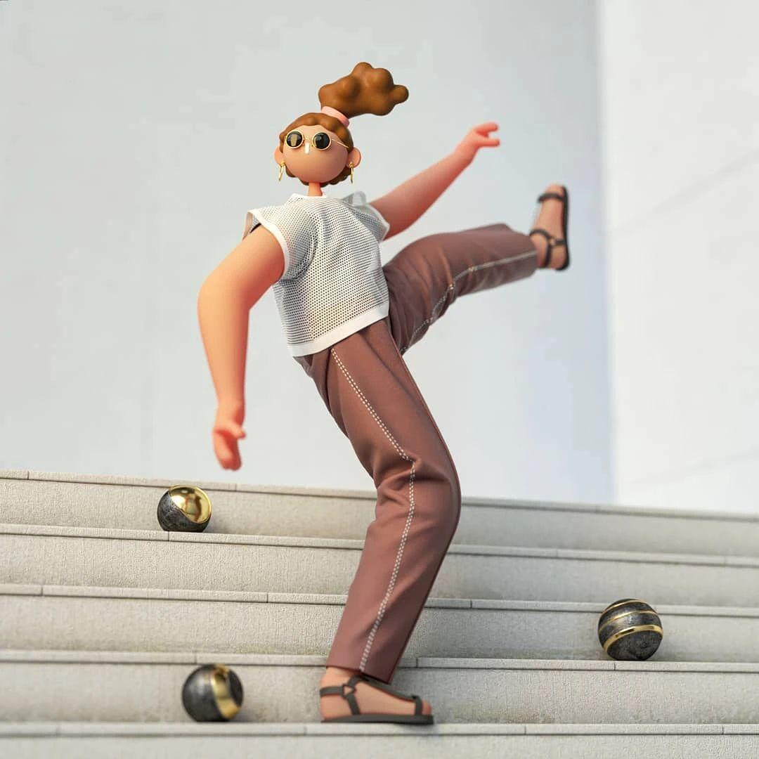 Cabeza Patata情侣设计师强强联手：女生平面插画，男生3D设计