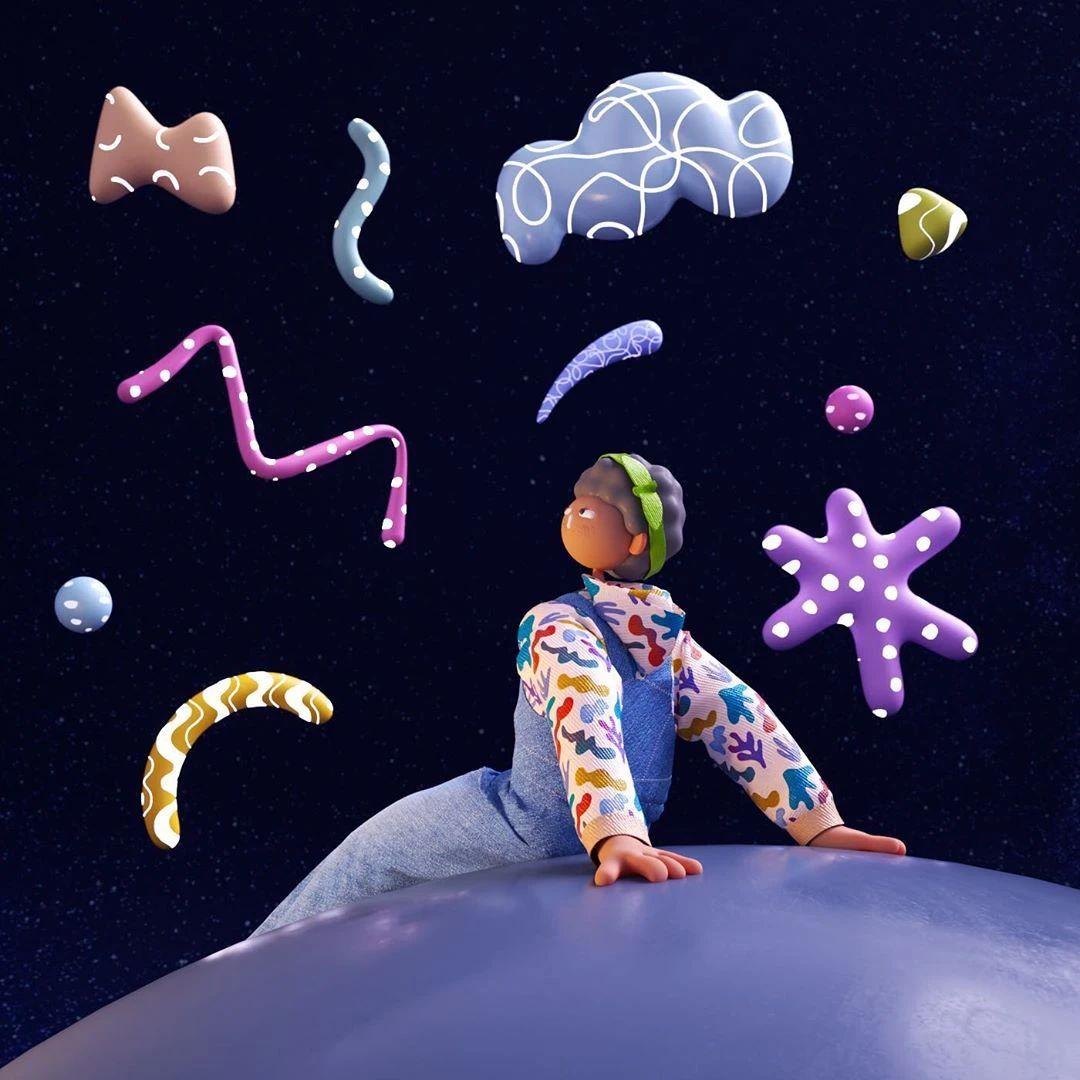 Cabeza Patata情侣设计师强强联手：女生平面插画，男生3D设计