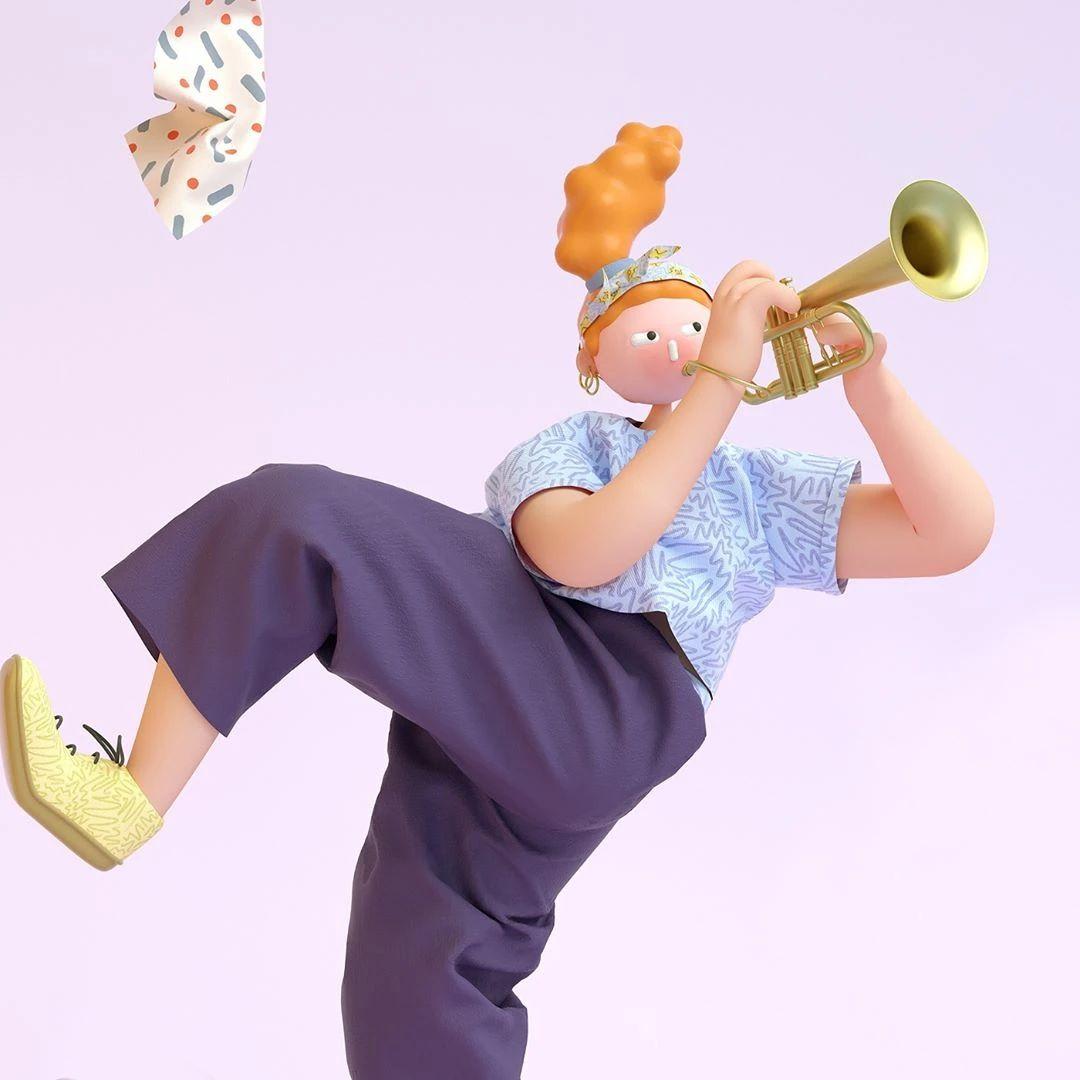 Cabeza Patata情侣设计师强强联手：女生平面插画，男生3D设计