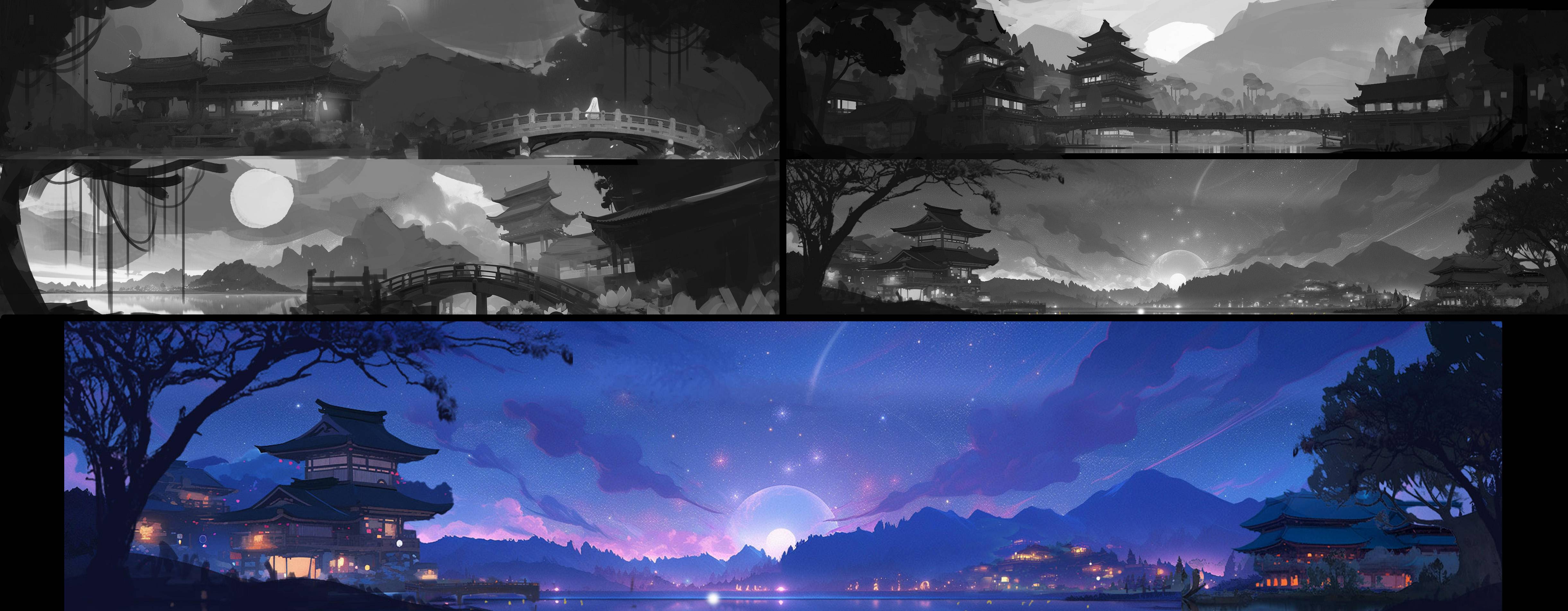 用AI进行辅助虚拟屏背景设计