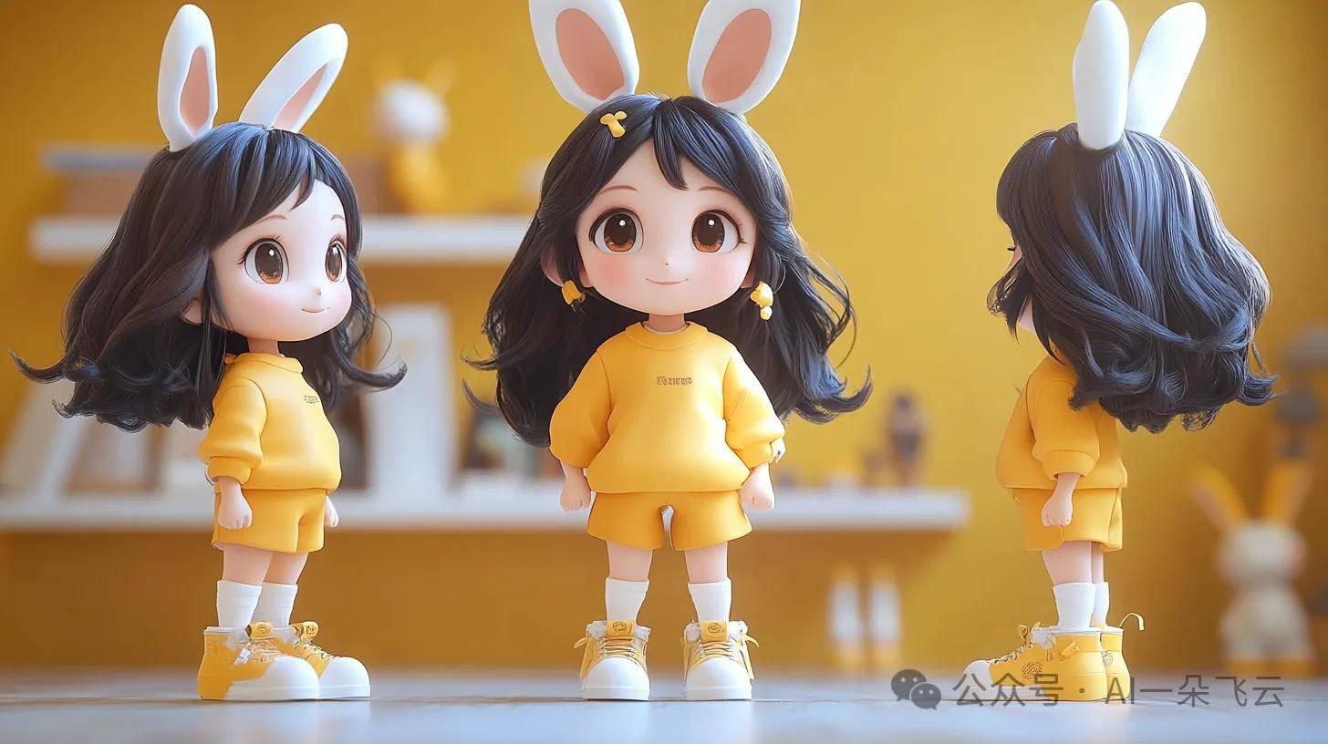 用Midjourney咒语生成IP三视图设计