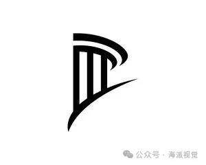 以罗马柱为主题的创意 logo 设计