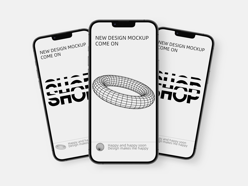 7款手机设计样机模板下载（PSD智能对象）