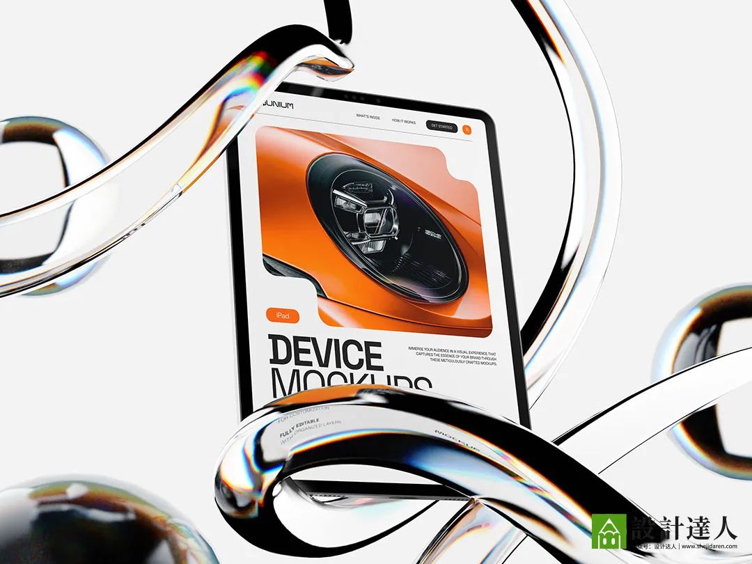 高级感平板电脑样机笔记本样机素材（PSD）