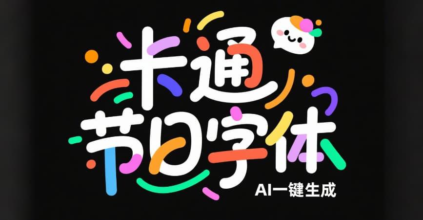 卡通节日字体AI一键生成！氛围感直接拉满