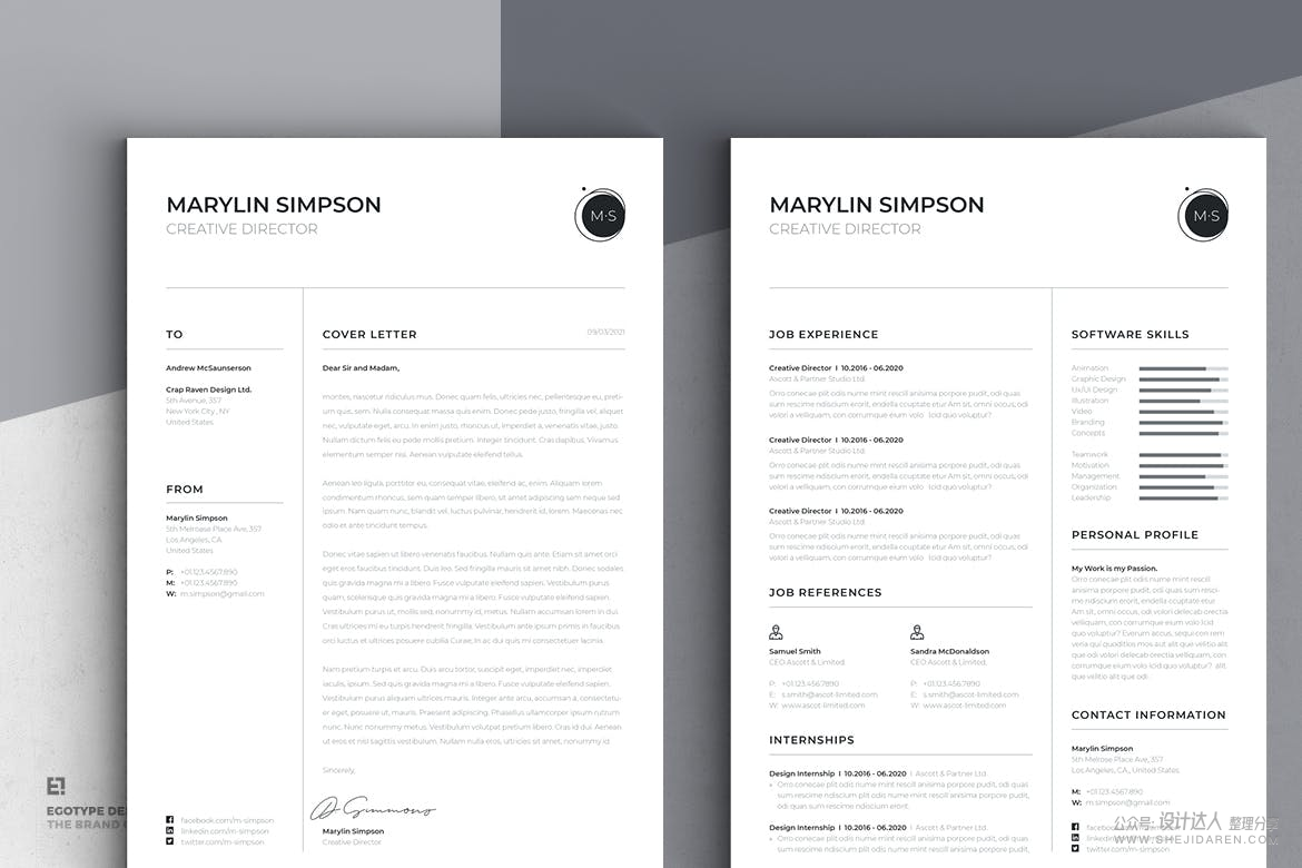 简历太丑？这有12份排版优秀的个人简历模板